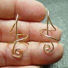 INTERCHANGEABLE Spiral Earring Wires 14K Gold Filled - ONE PAIR
