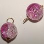 10mm Fucsia Pink Mix INTERCHANGEABLE Earring Charms Sterling Silver