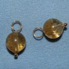 8mm Rutilated INTERCHANGEABLE Earring Charms YG or SS