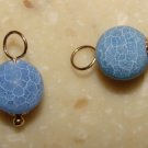 8mm Powder Blue INTERCHANGEABLE Earring Charms YG or SS