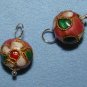 Pink Cloisonne INTERCHANGEABLE Earring Charms YG or SS