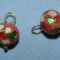 Pink Cloisonne INTERCHANGEABLE Earring Charms YG or SS