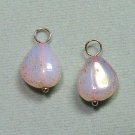 Chunky Triangle 11x12mm Hint of Pink INTERCHANGEABLE Earring Charms YG or SS