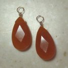 XL Red Aventurine INTERCHANGEABLE Earring Charms YG -SS