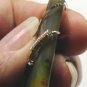 One of a Kind Moss Green Large Agate SLIDE Pendant Sterling Silver