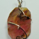 Stunning Extra Large Fire Cherry Quartz SLIDE Pendant 14K Gold Filled