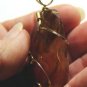 Stunning Extra Large Fire Cherry Quartz SLIDE Pendant 14K Gold Filled