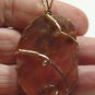 Stunning Extra Large Fire Cherry Quartz SLIDE Pendant 14K Gold Filled