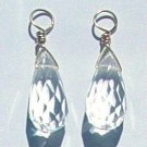 INTERCHANGEABLE Earring Charms w/8x16mm Clear Quartz SS