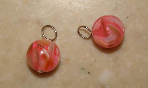 8mm Pink MOP INTERCHANGEABLE Earring Charms YG or SS