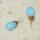 Fancy Blue Quartz INTERCHANGEABLE Earring Charms YG