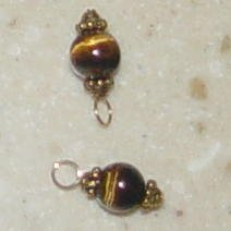 Fancy 8mm Tiger Eye INTERCHANGEABLE Earring Charms YG
