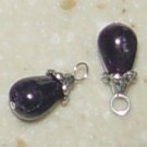 DEEP Purple Amethyst INTERCHANGEABLE Earring Charms SS
