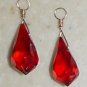 9x20mm XMAS Red INTERCHANGEABLE Earring Charms SS