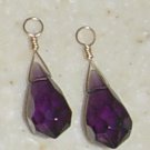 9x20mm Deep Purple INTERCHANGEABLE Earring Charms YG