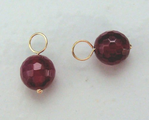 DK 8m Raspberry INTERCHANGEABLE Earring Charms YG or SS