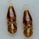 DBL Fancy Amber INTERCHANGEABLE Earring Charms YG or SS