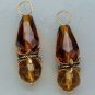 DBL Fancy Amber INTERCHANGEABLE Earring Charms YG or SS