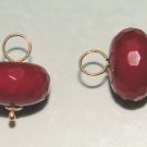 8x12mm Ruby Red INTERCHANGEABLE Earring Charms YG or SS