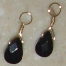 Very Small AAA Faceted Onyx Teardrops INTERCHANGEABLE Earring Charms YG