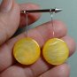 Long Swinging 20mm Yellow MOP INTERCHANGEABLE Earring Charms CHOICE of YG or SS