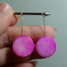 Long Swinging 20mm Pink MOP INTERCHANGEABLE Earring Charms CHOICE of YG or SS