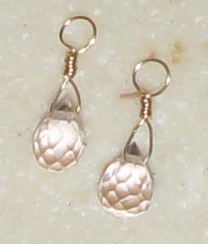 Small Light Pink Qtz INTERCHANGEABLE Earring Charms YG