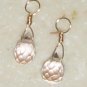 Small Light Pink Qtz INTERCHANGEABLE Earring Charms YG
