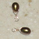 Olive Green Pearls INTERCHANGEABLE Earring Charms YG