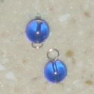 Deep Blue 10mm INTERCHANGEABLE Earring Charms Sterling Silver