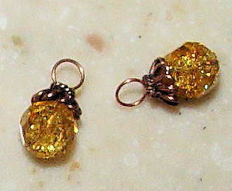 Fancy 8mm Golden INTERCHANGEABLE Earring Charms Copper