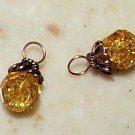 Fancy 8mm Golden INTERCHANGEABLE Earring Charms Copper