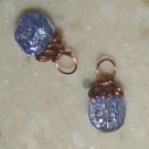 Fancy 8mm Blue INTERCHANGEABLE Earring Charms Copper