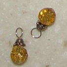 8mm Golden Crackle INTERCHANGEABLE Earring Charms YG