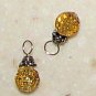 8mm Golden Crackle INTERCHANGEABLE Earring Charms YG