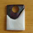 Mother of Pearl Shell Abalone Reversible INTERCHANGEABLE Donut Style Pendant