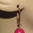 Magenta Jade INTERCHANGEABLE Earring Charms YG or SS