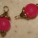Fancy Fuchsia Jade INTERCHANGEABLE Earring Charms YG-SS