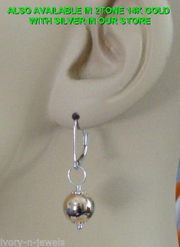10mm INTERCHANGEABLE Earring Charms SOLID 14K YG 1 Pair