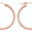 One Pair 14K ROSE GOLD Filled 22mm x 2mm Hoop Earrings Perfect for Our Charms