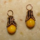 Fancy 6m Yellow INTERCHANGEABLE Earring Charms YG or SS