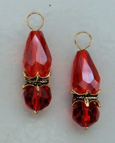 DBL Fancy Red INTERCHANGEABLE Earring Charms YG or SS