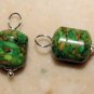 Green Howlite INTERCHANGEABLE Earring Charms YG or SS
