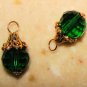 Fancy Green Qtz INTERCHANGEABLE Earring Charms YG or SS