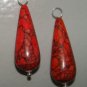 XL Red Howlite INTERCHANGEABLE Earring Charms YG or SS