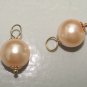 10mm Baby Pink Pearl INTERCHANGEABLE Earring Charms YOUR CHOICE Gold or Sterling