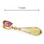18" Chain & 3.95ct Amethyst Diamond & Lemon Lime Quartz 10K Pendant