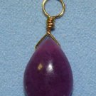 Purple Chalcedony Belly Button Charm YG or SS