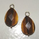 Tigers Eye Tear INTERCHANGEABLE Earring Charms YG or SS