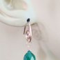 MED-LG Faceted Genuine Green Onyx INTERCHANGEABLE Earring Charms ROSE Gold GF